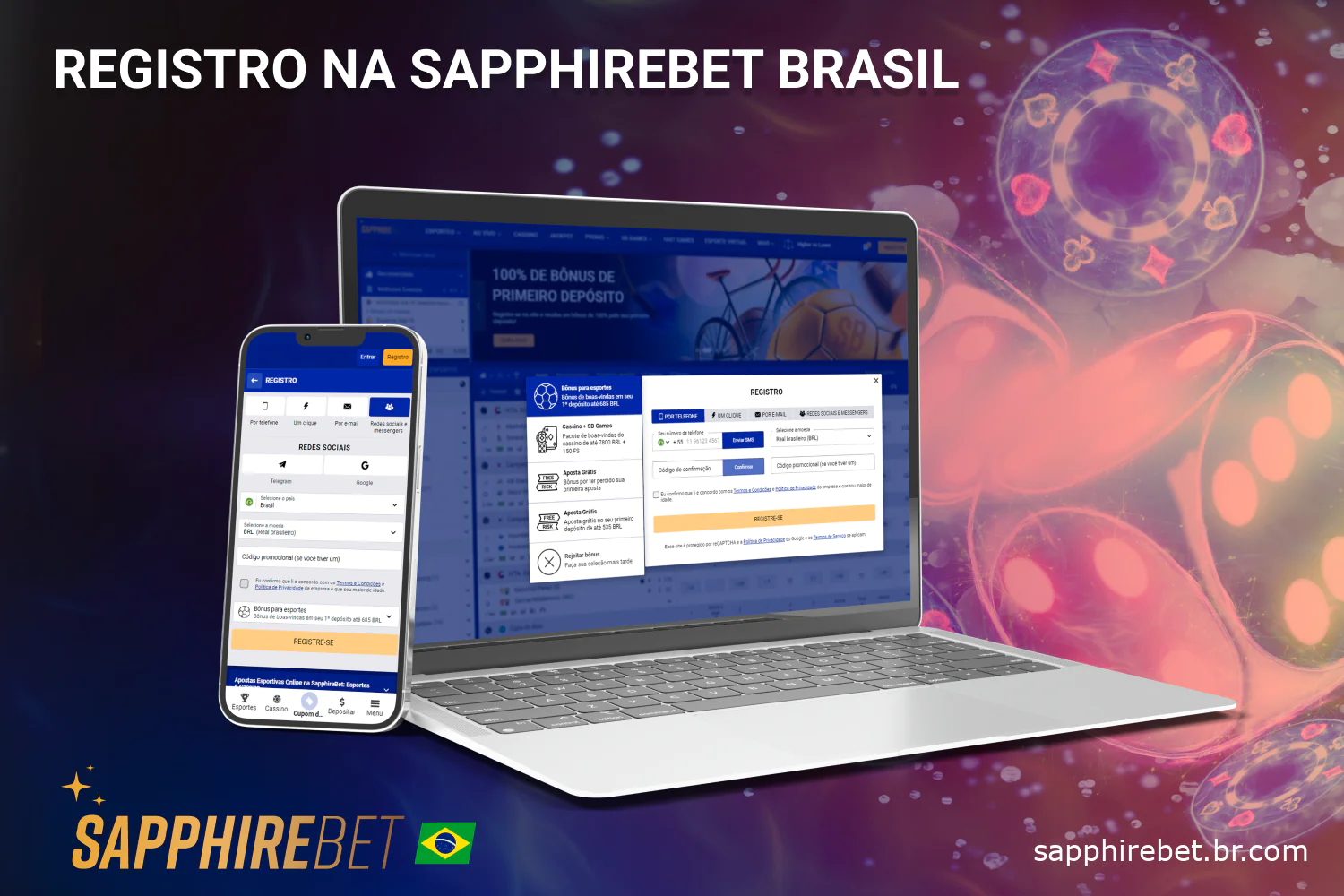 Os jogadores brasileiros precisam passar pelo Sapphirebet registro para ter acesso a todos os serviços de apostas e jogos de azar
