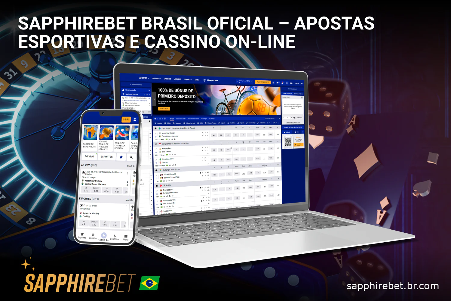 O Sapphirebet Casino oferece apostas em esportes populares para usuários do Brasil, bem como uma enorme coleção de cassinos on-line