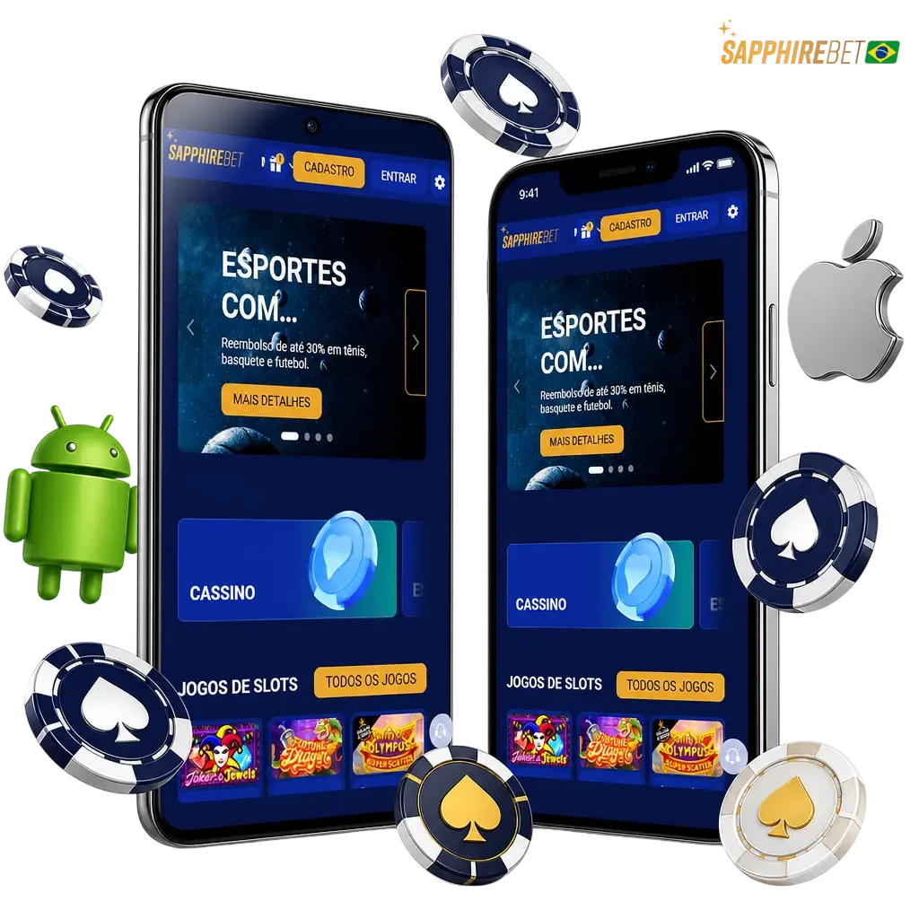 Aplicativo SapphireBet para Android e iOS
