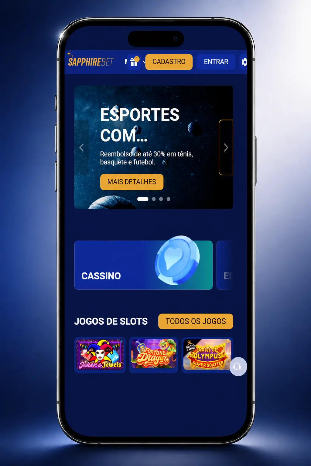 Passos para começar a jogar cassino ao vivo na SapphireBet: cadastro, verificação e depósito