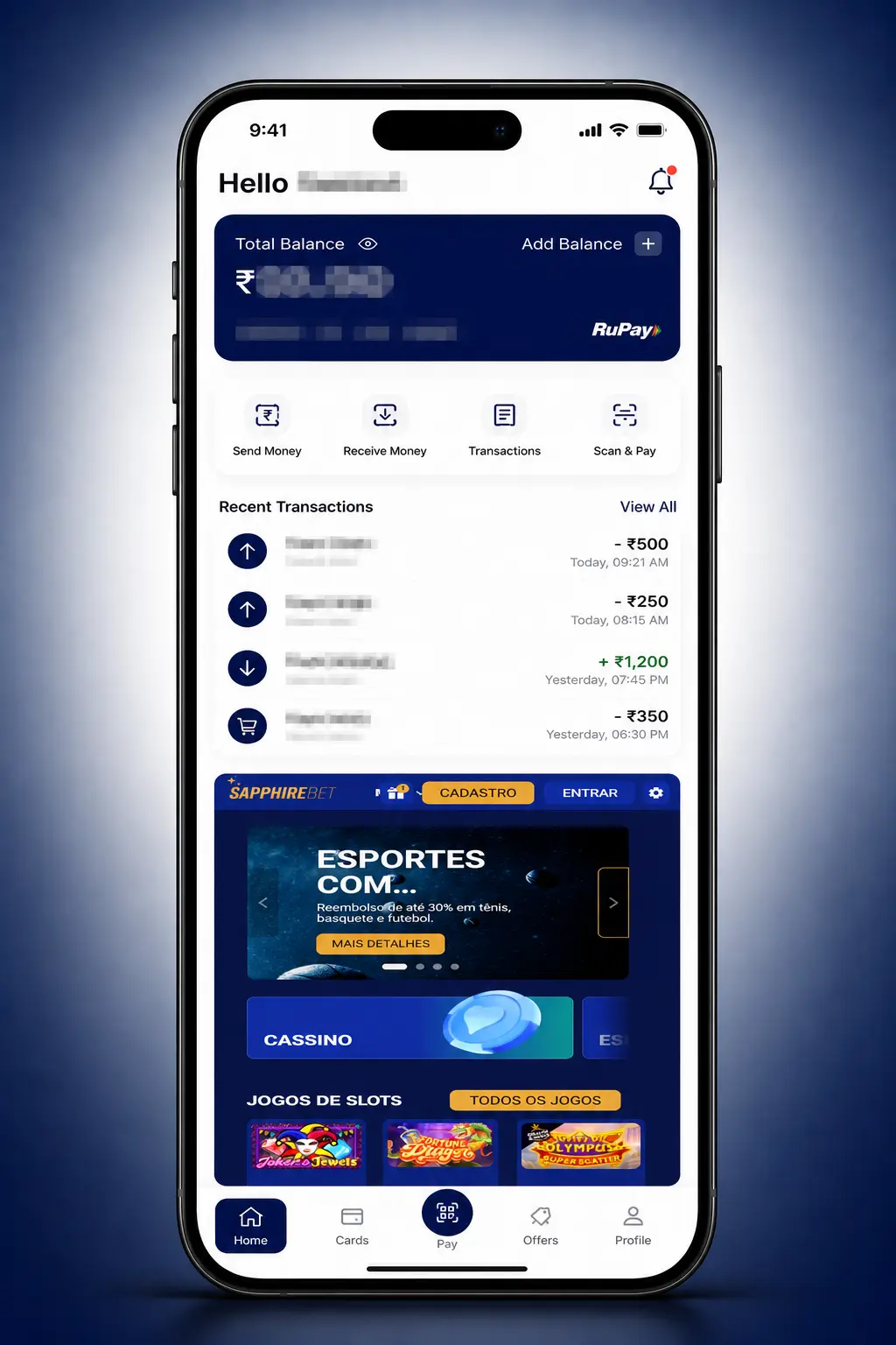 Configure sua aposta na SapphireBet