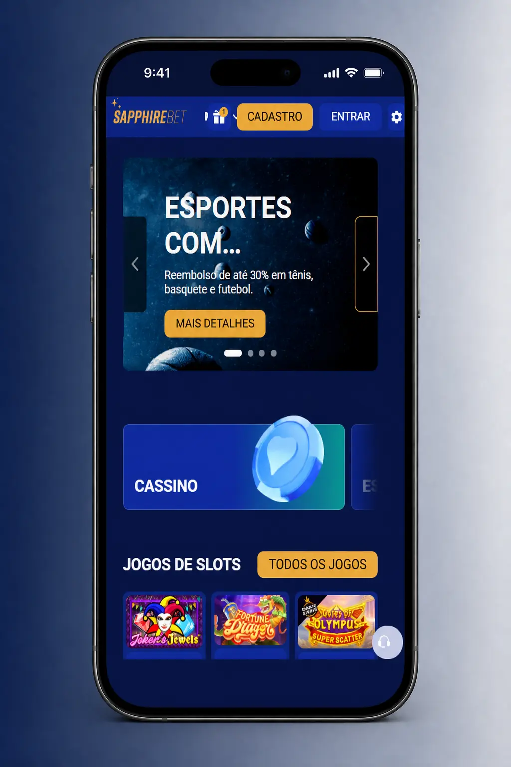 Passo a passo para resgatar o bônus de cadastro na SapphireBet com depósito mínimo de 30 BRL