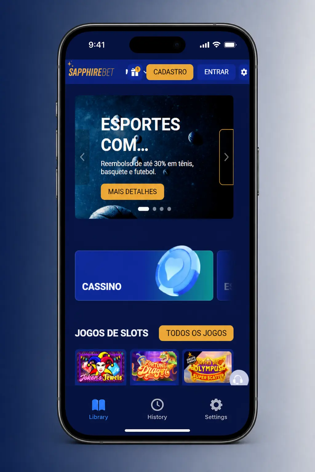 Passo a passo para resgatar o bônus de cadastro na SapphireBet com depósito mínimo de R$30