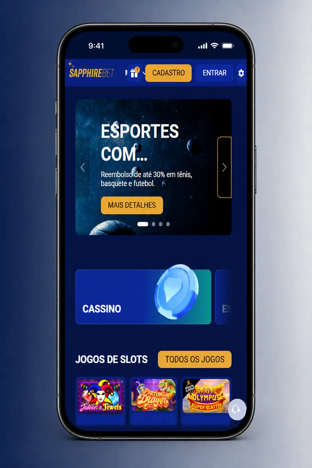 Passo a passo para resgatar o bônus de cadastro na SapphireBet com depósito mínimo de 30 BRL