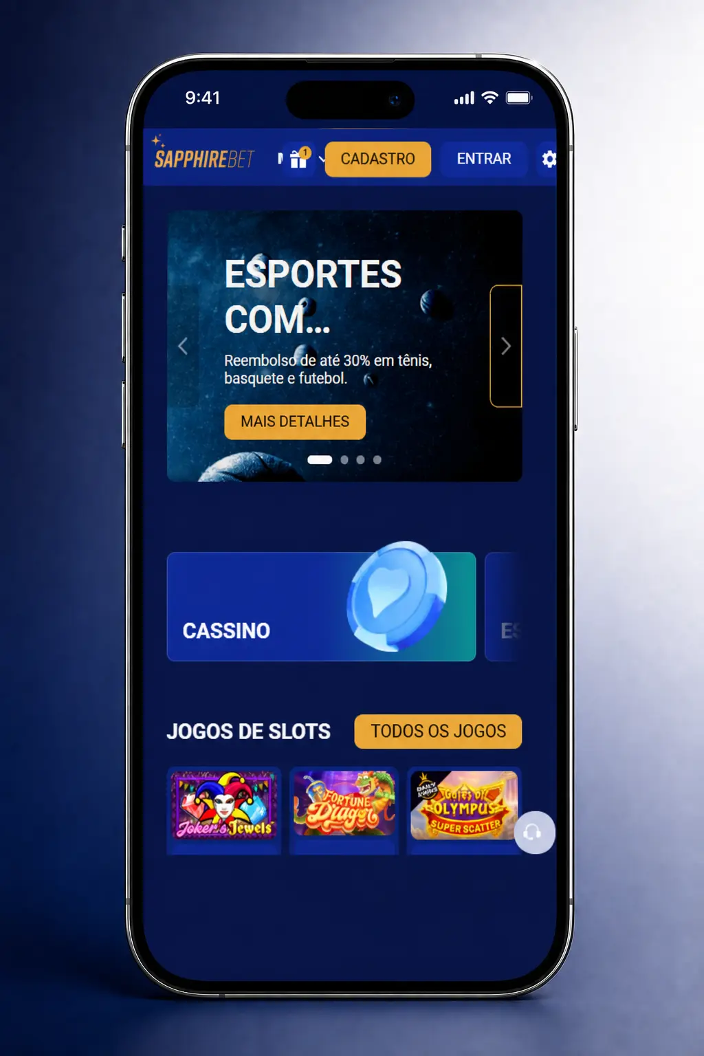 Passo a passo para se cadastrar na SapphireBet com formulário de registro e ativação de conta
