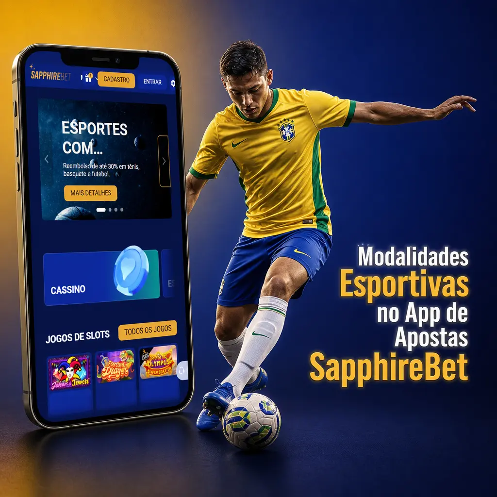 Modalidades esportivas disponíveis no app SapphireBet