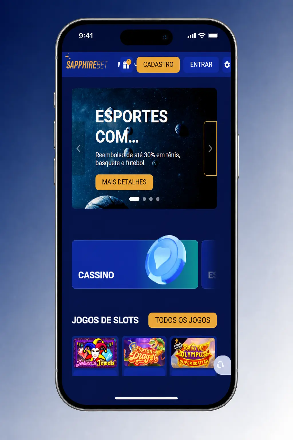 Adicione ao bilhete e defina o valor na SapphireBet