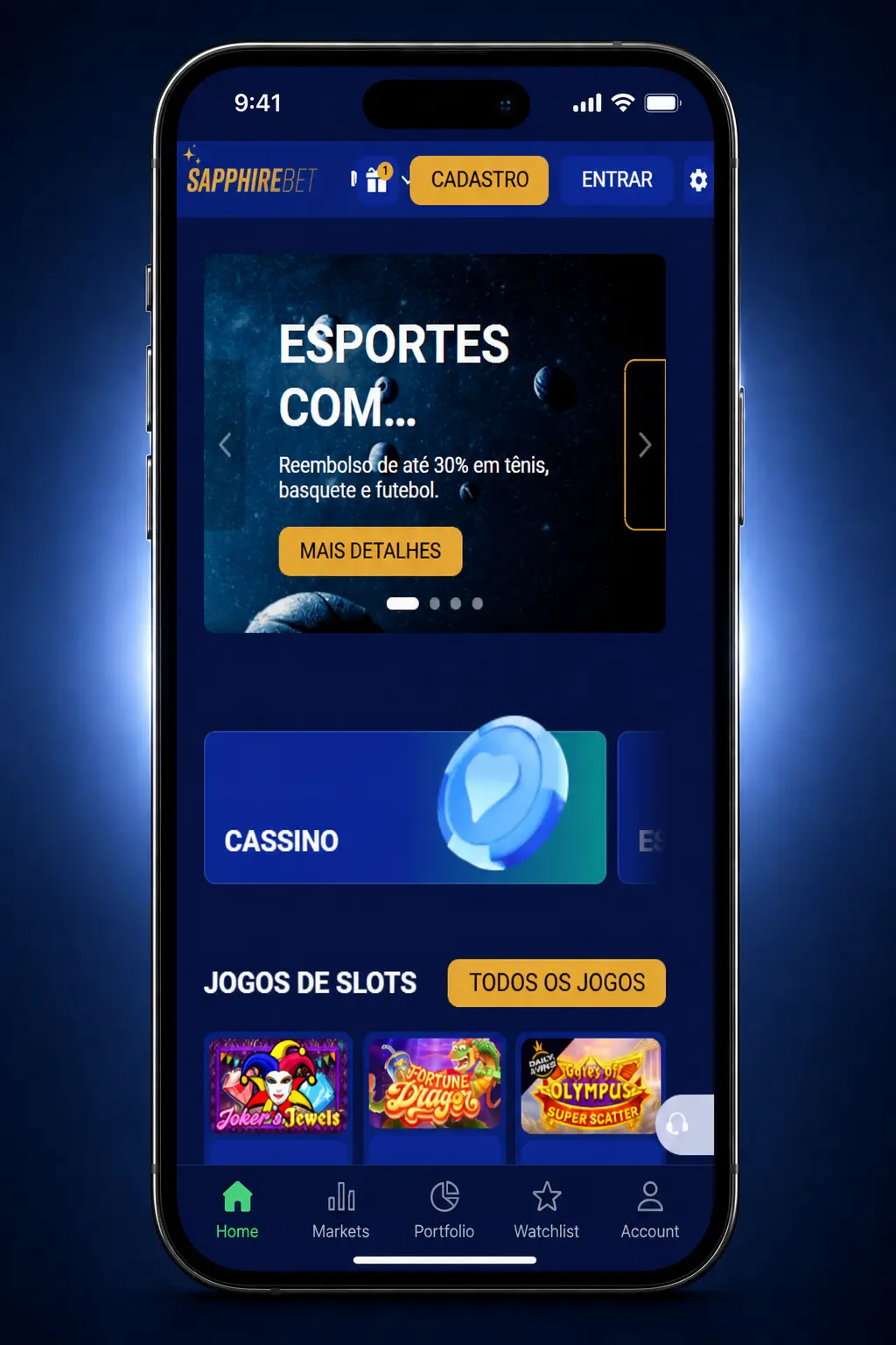 Confirme a aposta na SapphireBet