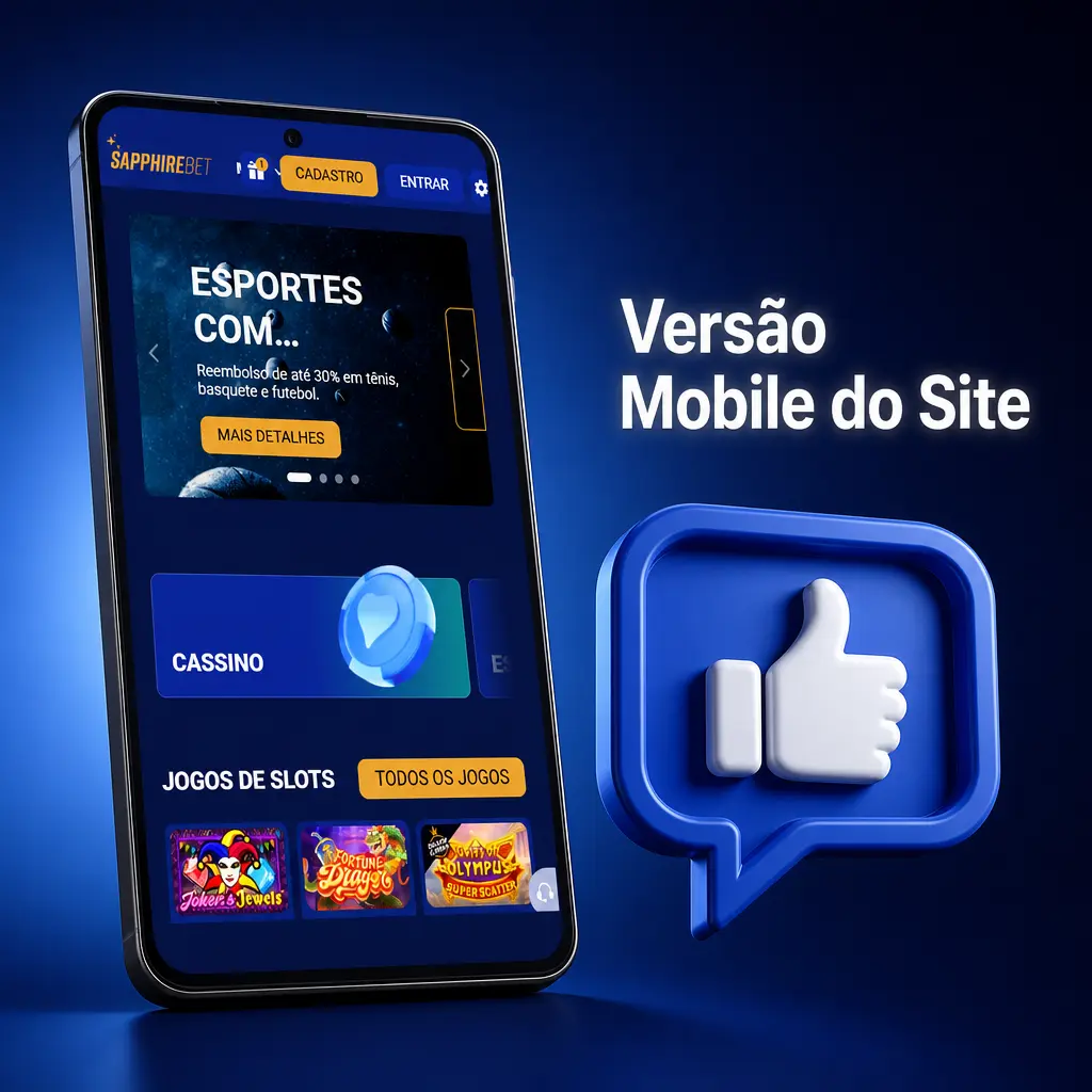 Versão Mobile do Site SapphireBet