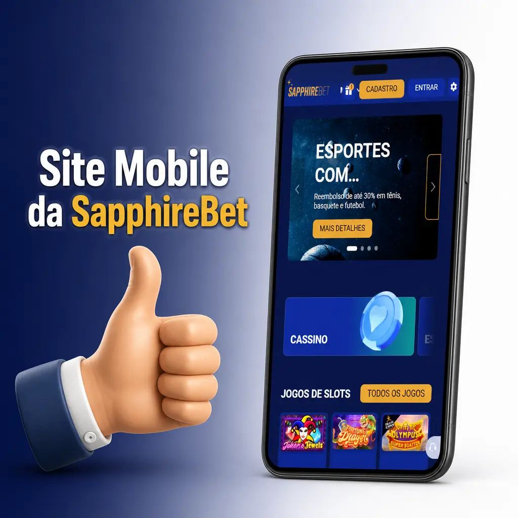 Site Mobile da SapphireBet em smartphones e tablets